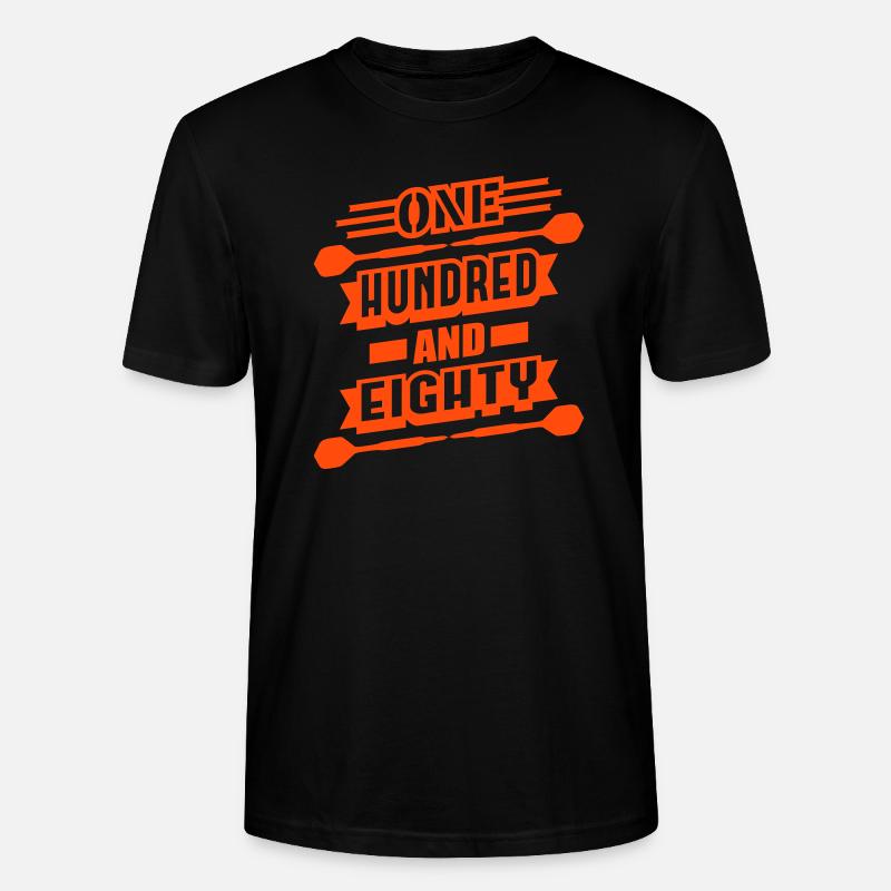 One Hundred and Eighty (Darts) - Stanley/Stella CRAFTER Unisex Organic T-Shirt - black