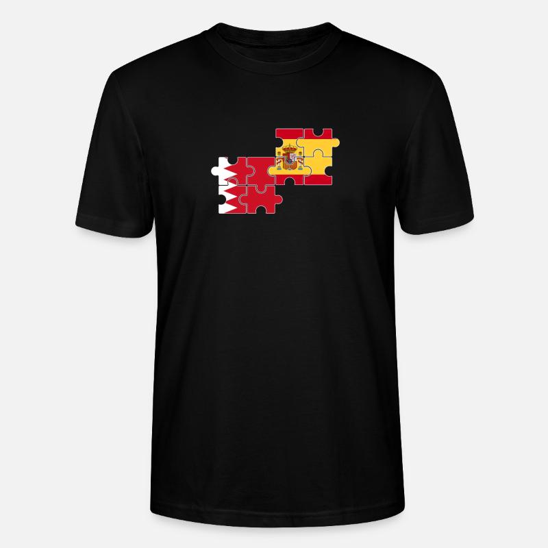 Bahreïn Espagne Drapeau de Bahreïn - T-shirt bio CRAFTER Stanley Stella Unisexe - noir