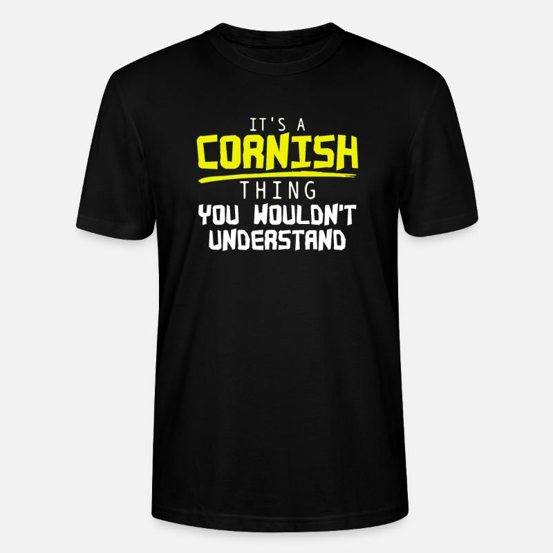 Cornwall - Stanley/Stella CRAFTER Unisex Organic T-Shirt - black