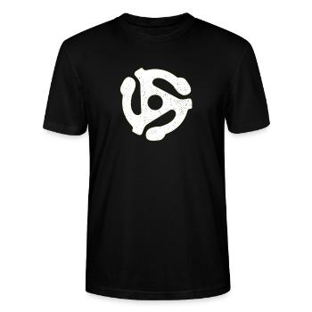 Vinyl - Retro DJ Gift - Stanley/Stella CRAFTER Unisex Organic T-Shirt - black - Front - Alina (178cm) & Michal (187cm)