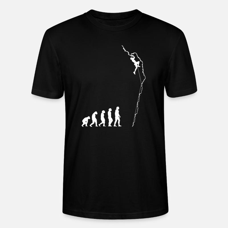 Climbing evolution - Stanley/Stella CRAFTER Unisex Organic T-Shirt - black