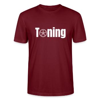Tuning avec jante - T-shirt bio CRAFTER Stanley Stella Unisexe - bordeaux - Devant - Alina (178cm) & Michal (187cm)