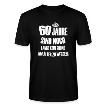 60 Geburtstag - Stanley/Stella Unisex Bio-T-Shirt CRAFTER - Schwarz - Vorne - Alina (178cm) & Michal (187cm)