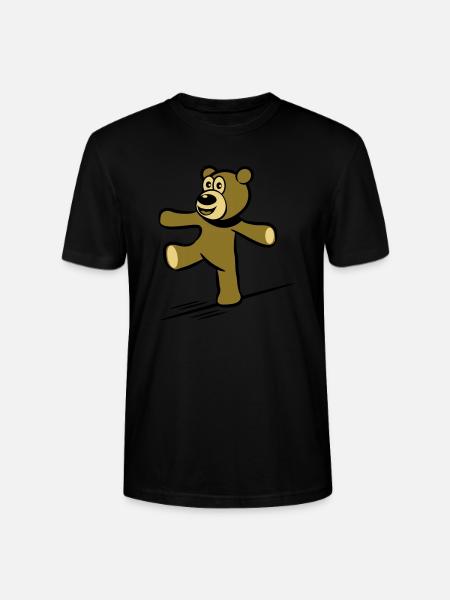 Teddybär Seiltanz balancieren - Stanley/Stella Unisex Bio-T-Shirt CRAFTER - Schwarz