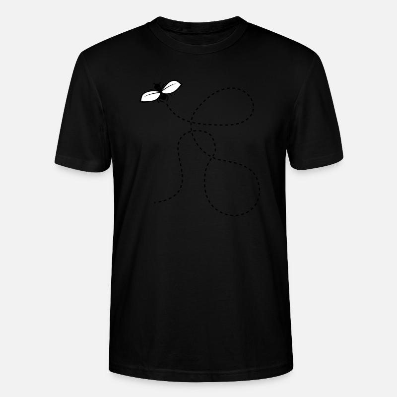 Mouche de ligne en pointillés - T-shirt bio CRAFTER Stanley Stella Unisexe - noir