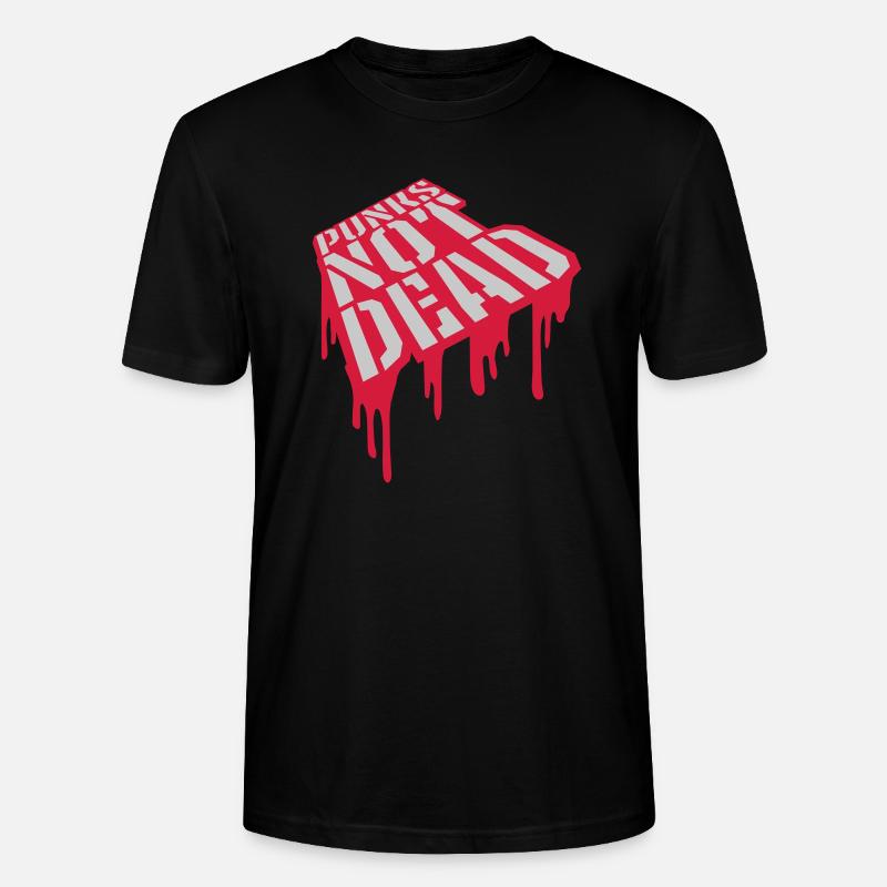 Zitat punks not dead - Stanley/Stella Unisex Bio-T-Shirt CRAFTER - Schwarz