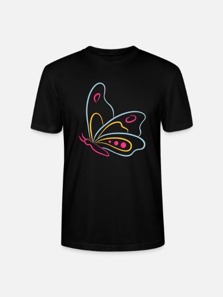 butterfly - Stanley/Stella CRAFTER Unisex Organic T-Shirt - black