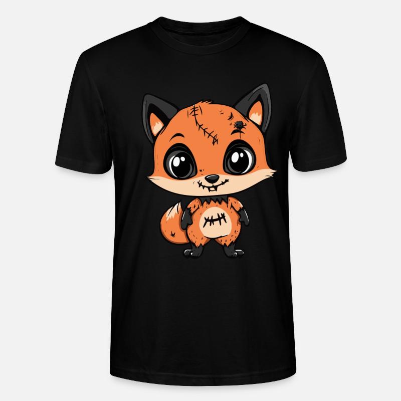 Fuchs Halloween Zombie - Stanley/Stella Unisex Bio-T-Shirt CRAFTER - Schwarz