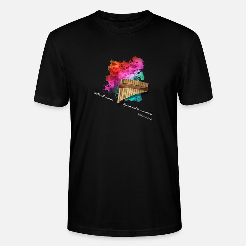 panpipe - T-shirt bio CRAFTER Stanley Stella Unisexe - noir