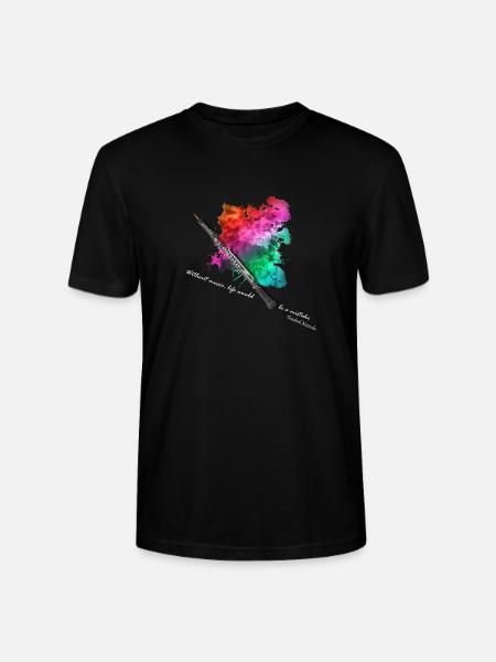 Oboe mit Farbexplosion - Stanley/Stella Unisex Bio-T-Shirt CRAFTER - Schwarz