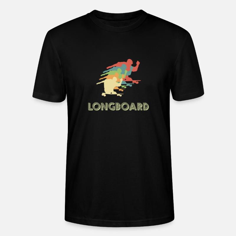Longboard Longboarder - Stanley/Stella Unisex Bio-T-Shirt CRAFTER - Schwarz