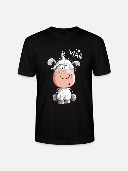 Drolliges Schaf - Schafe - Lamm - Fun - Stanley/Stella Unisex Bio-T-Shirt CRAFTER - Schwarz