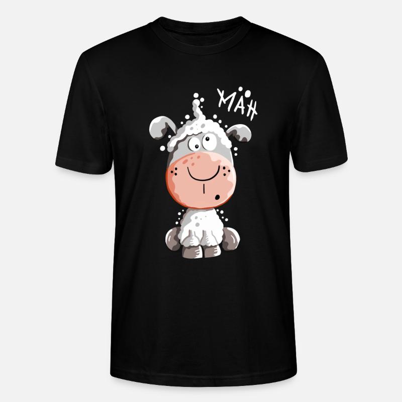 Drolliges Schaf - Schafe - Lamm - Fun - Stanley/Stella Unisex Bio-T-Shirt CRAFTER - Schwarz