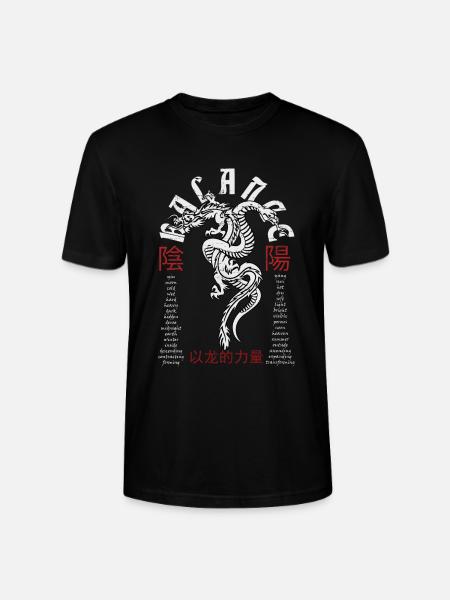 Dragon et serpent chinois - T-shirt bio CRAFTER Stanley Stella Unisexe - noir