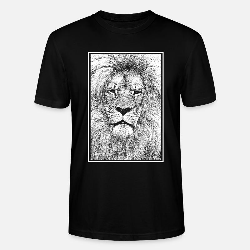 Prächtiger Löwe - Stanley/Stella Unisex Bio-T-Shirt CRAFTER - Schwarz