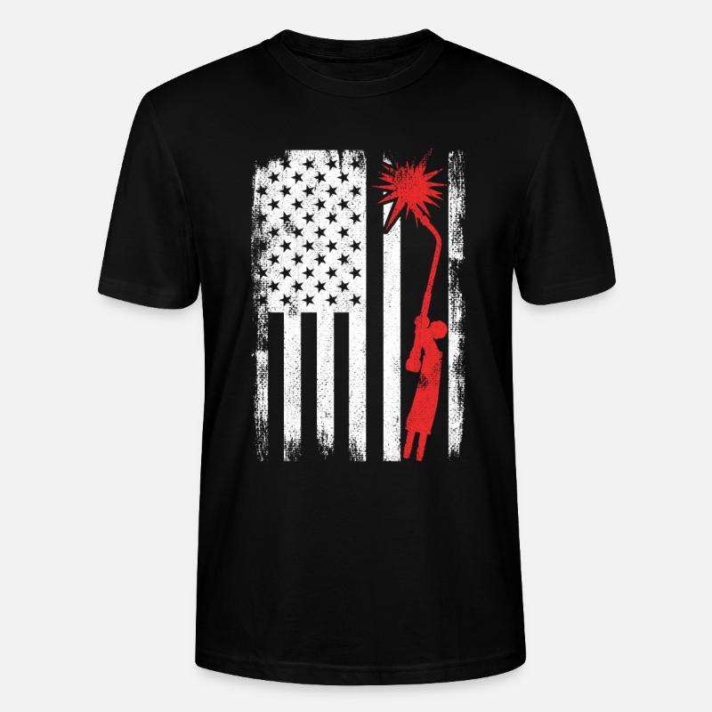 4. Juli USA Schweißen - Stanley/Stella Unisex Bio-T-Shirt CRAFTER - Schwarz