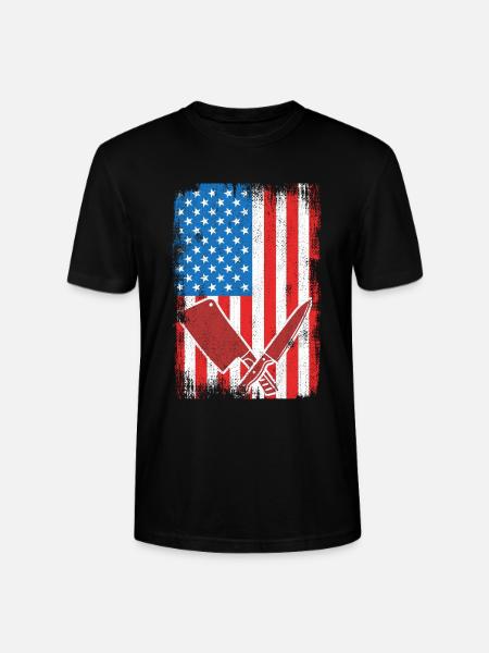 US Flagge Schlachter - Stanley/Stella Unisex Bio-T-Shirt CRAFTER - Schwarz