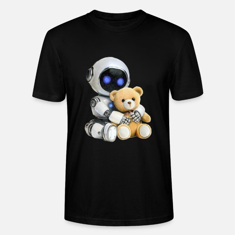 Robot Teddy - T-shirt bio CRAFTER Stanley Stella Unisexe - noir