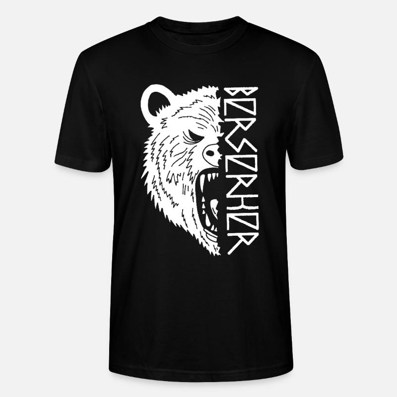 Guerrier ours blanc - T-shirt bio CRAFTER Stanley Stella Unisexe - noir