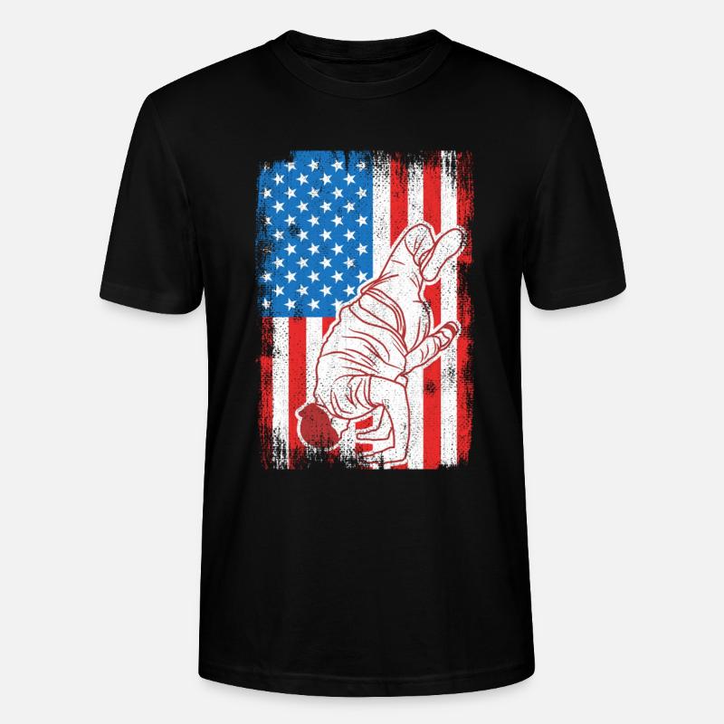 4. Juli USA Breakdance - Stanley/Stella Unisex Bio-T-Shirt CRAFTER - Schwarz