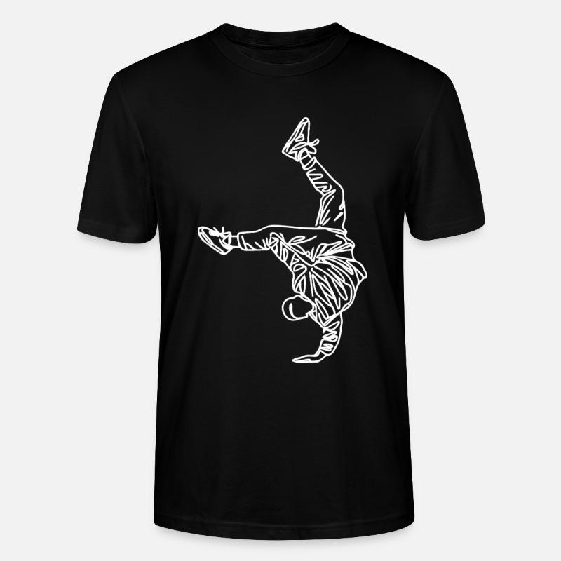 Breakdancer Skizze - Stanley/Stella Unisex Bio-T-Shirt CRAFTER - Schwarz