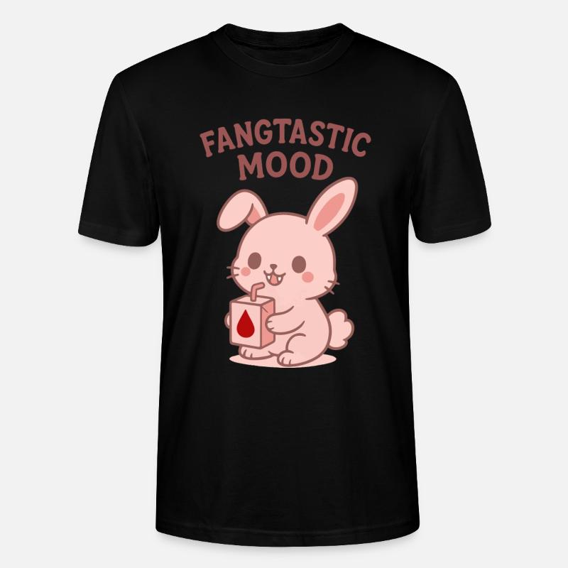 Fangtastic Mood Bunny - Stanley/Stella Unisex Bio-T-Shirt CRAFTER - Schwarz