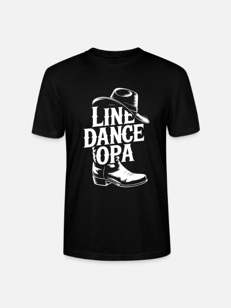 Line Dance Opa - Stanley/Stella Unisex Bio-T-Shirt CRAFTER - Schwarz