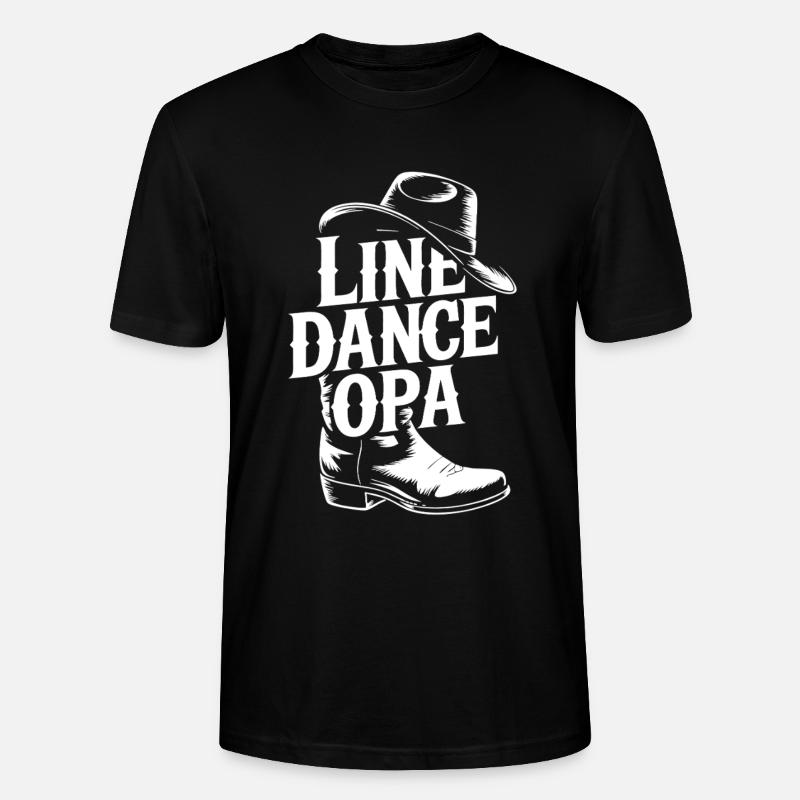 Line Dance Opa - Stanley/Stella Unisex Bio-T-Shirt CRAFTER - Schwarz