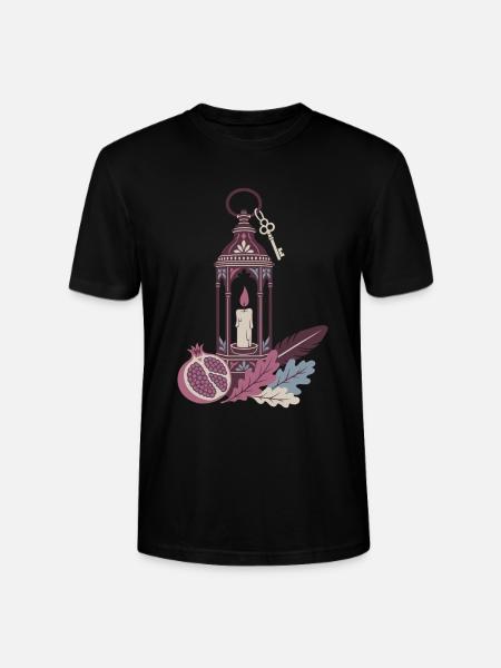 Herbst Laterne - Mystisches Herbstmotiv - Stanley/Stella Unisex Bio-T-Shirt CRAFTER - Schwarz
