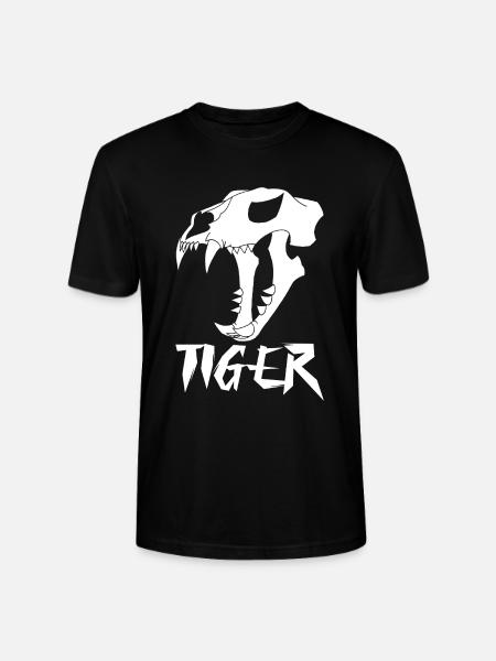 Tigerschädel (Weiß) - Stanley/Stella Unisex Bio-T-Shirt CRAFTER - Schwarz