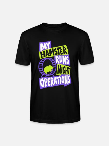 My Hamster Runs the Meeting - Stanley/Stella Unisex Bio-T-Shirt CRAFTER - Schwarz