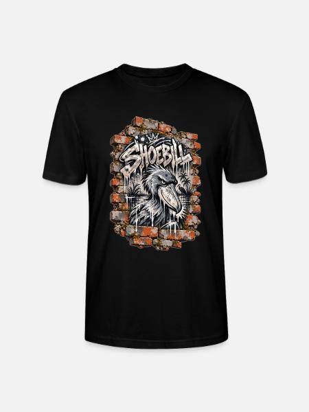 Shoebill – Graffiti-Wand - Stanley/Stella Unisex Bio-T-Shirt CRAFTER - Schwarz