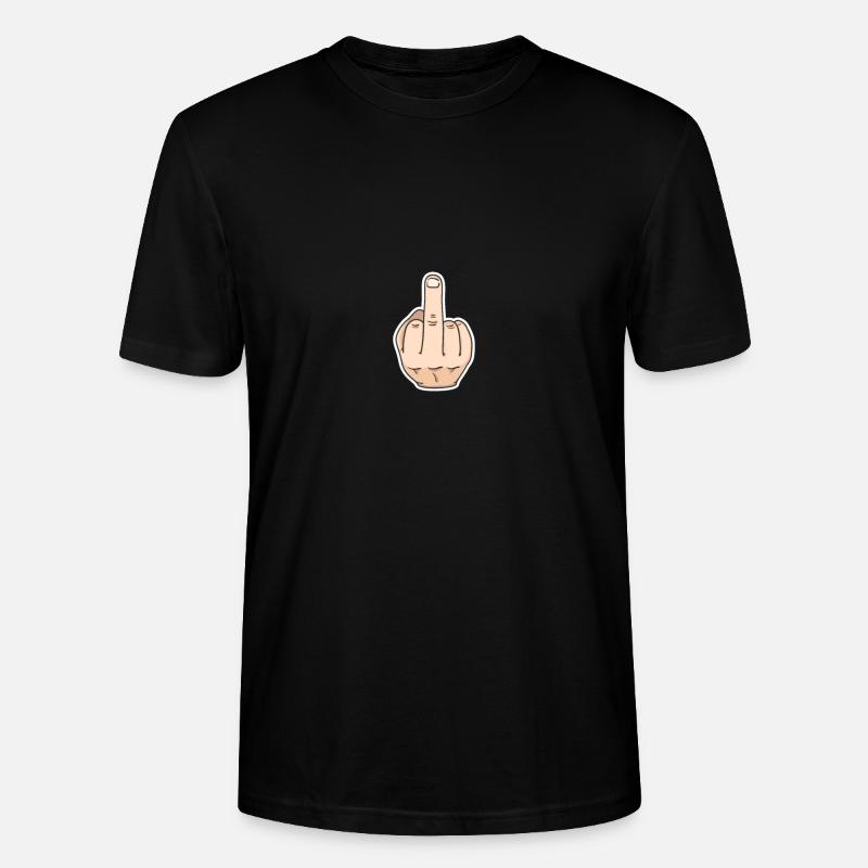 middle finger - Stanley/Stella CRAFTER Unisex Organic T-Shirt - black