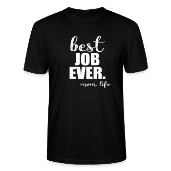 Mom Mom MomMy Mommy Mom Gift - Stanley/Stella CRAFTER Unisex Organic T-Shirt - black - Front - Alina (178cm) & Michal (187cm)