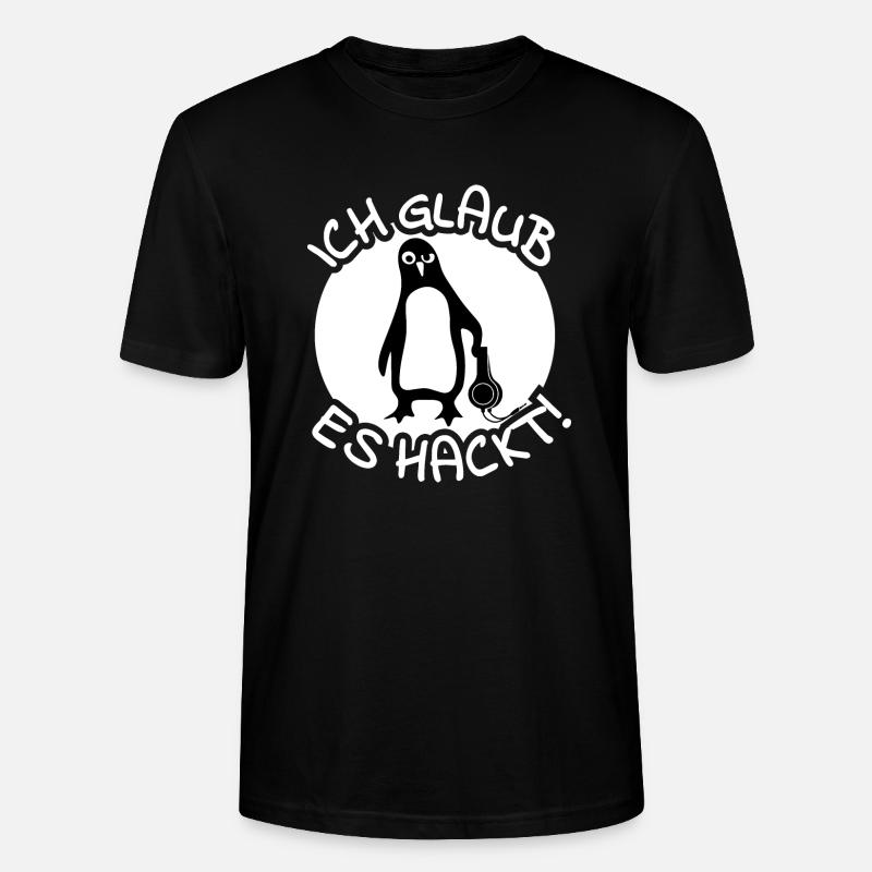 Pinguin Hacker - Stanley/Stella Unisex Bio-T-Shirt CRAFTER - Schwarz