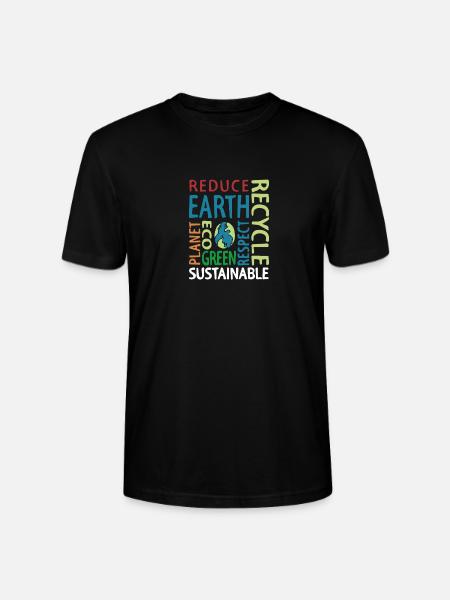 recycle earth - Stanley/Stella Unisex Bio-T-Shirt CRAFTER - Schwarz