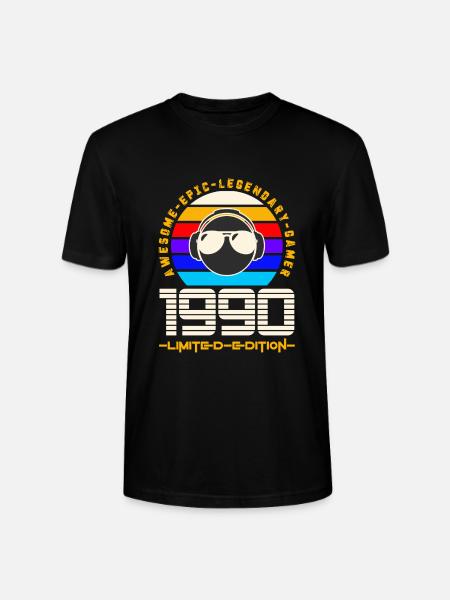 1990 - Stanley/Stella CRAFTER Unisex Organic T-Shirt - black