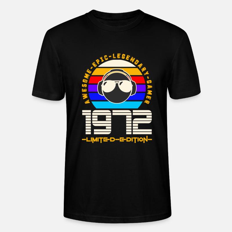 1972 - T-shirt bio CRAFTER Stanley Stella Unisexe - noir