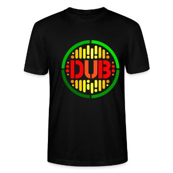 dub logo vert jaune rouge - T-shirt bio CRAFTER Stanley Stella Unisexe - noir - Devant - Alina (178cm) & Michal (187cm)