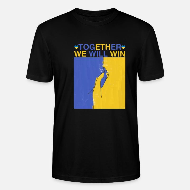 Ukraine - ensemble nous gagnerons - T-shirt bio CRAFTER Stanley Stella Unisexe - noir