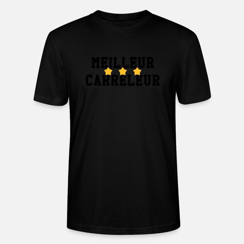 carreleur / carrelage / construction / maçon - T-shirt bio CRAFTER Stanley Stella Unisexe - noir