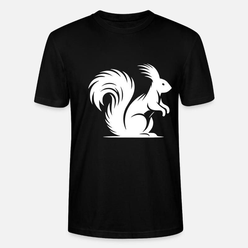 Putziges Eichhörnchen mit buschigem Schwanz - Stanley/Stella Unisex Bio-T-Shirt CRAFTER - Schwarz