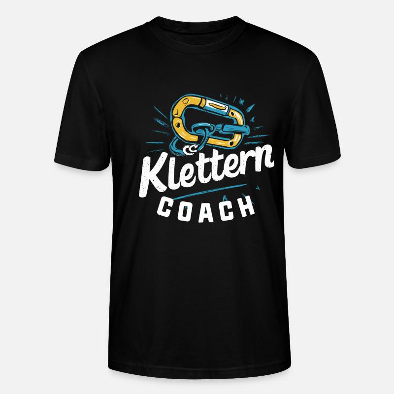 Klettern-Karabiner-Coach - Stanley/Stella Unisex Bio-T-Shirt CRAFTER - Schwarz