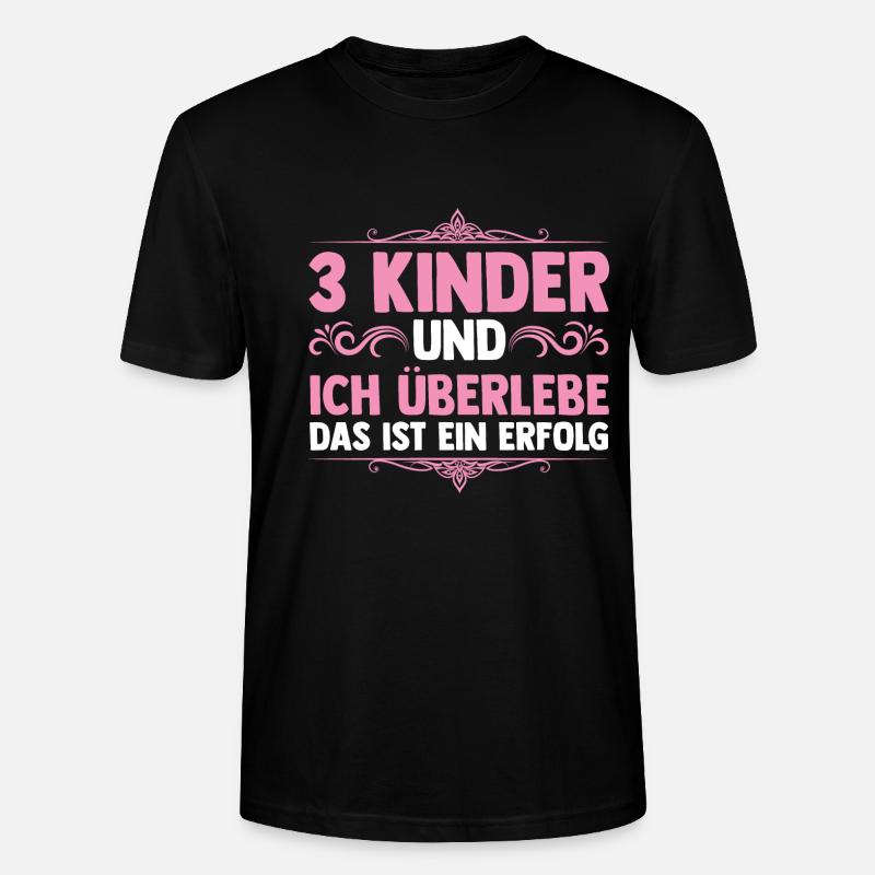 Mama Von 3 Kindern - Stanley/Stella Unisex Bio-T-Shirt CRAFTER - Schwarz