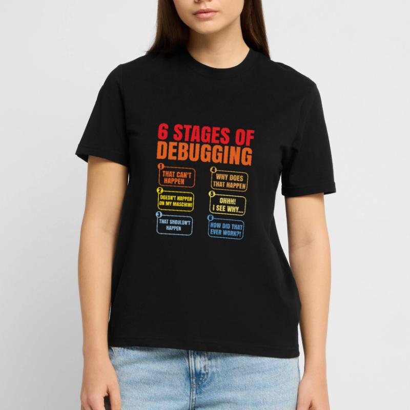 6 Stages Of Debugging Coder Programmer Software De Stanley/Stella Unisex Bio-T-Shirt CRAFTER