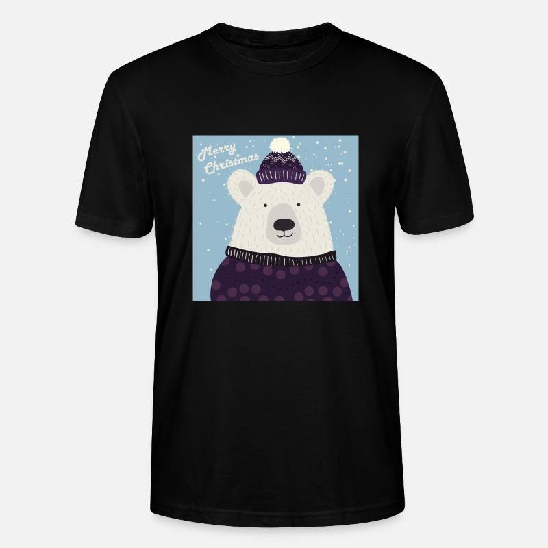 Weihnachten Eisbär - Stanley/Stella Unisex Bio-T-Shirt CRAFTER - Schwarz