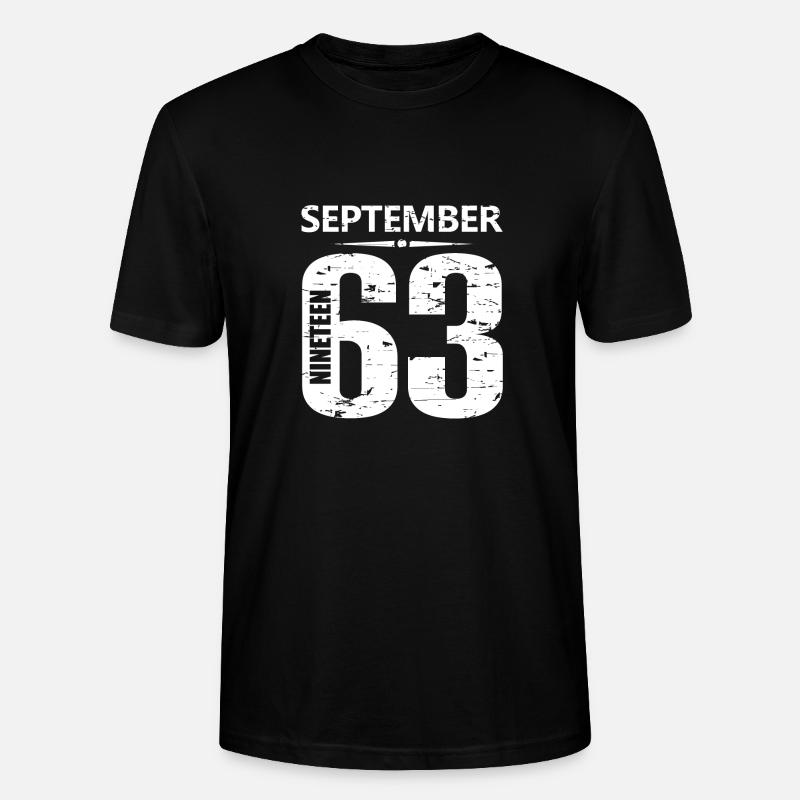 Numéro de septembre 1963 - T-shirt bio CRAFTER Stanley Stella Unisexe - noir
