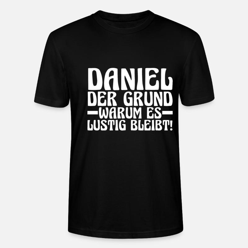 First name Daniel - Stanley/Stella CRAFTER Unisex Organic T-Shirt - black