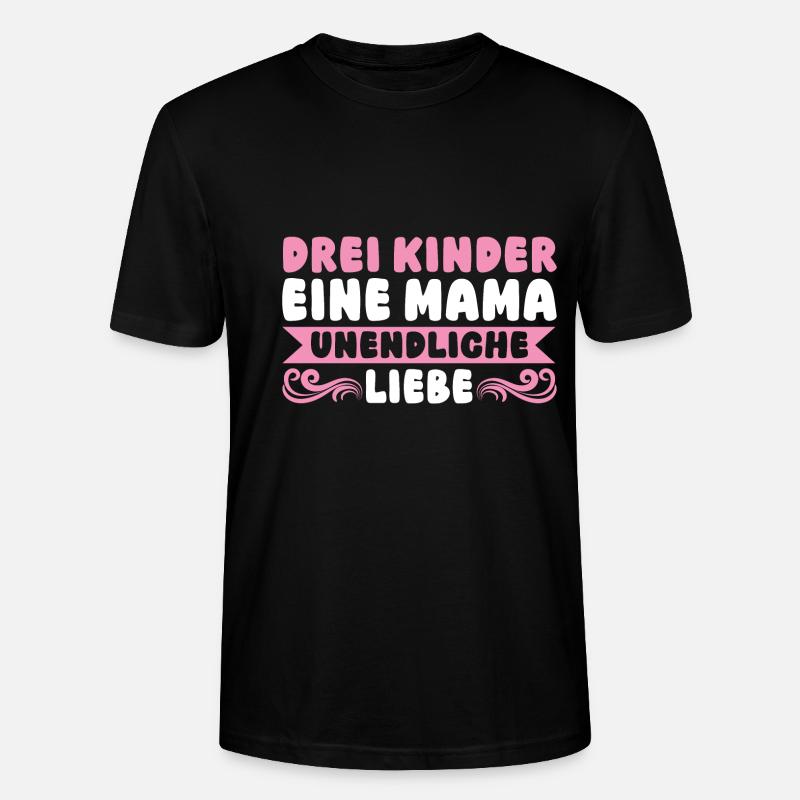 Mama Von 3 Kindern - Stanley/Stella Unisex Bio-T-Shirt CRAFTER - Schwarz