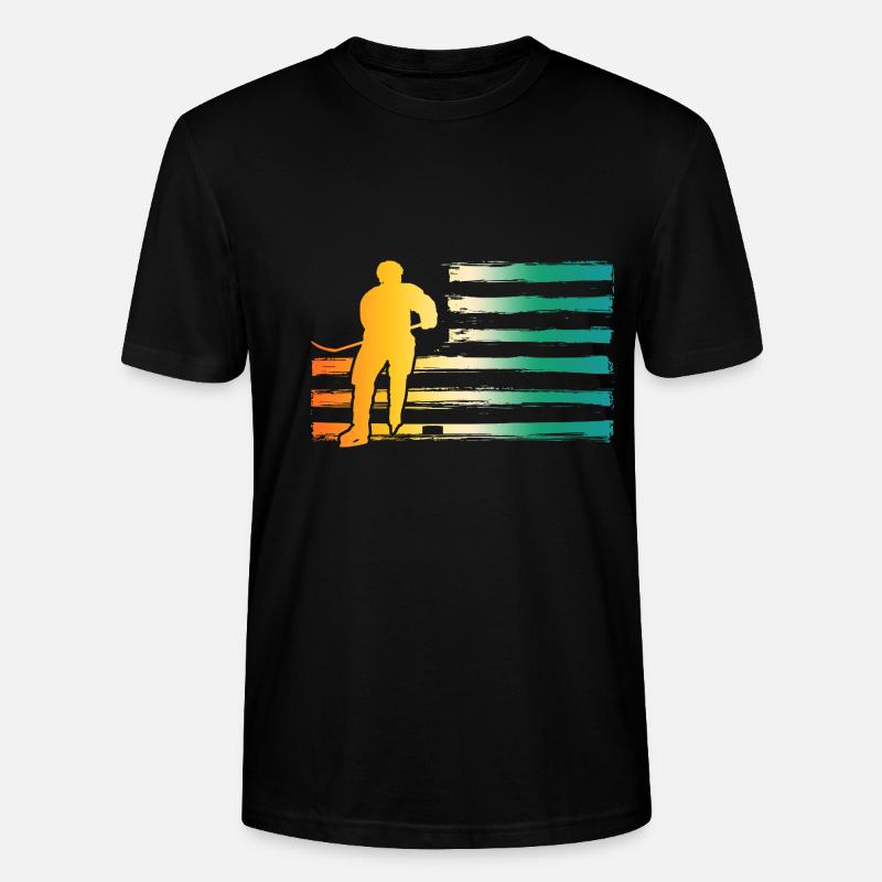 Eishockeyspieler Eishockey - Stanley/Stella Unisex Bio-T-Shirt CRAFTER - Schwarz